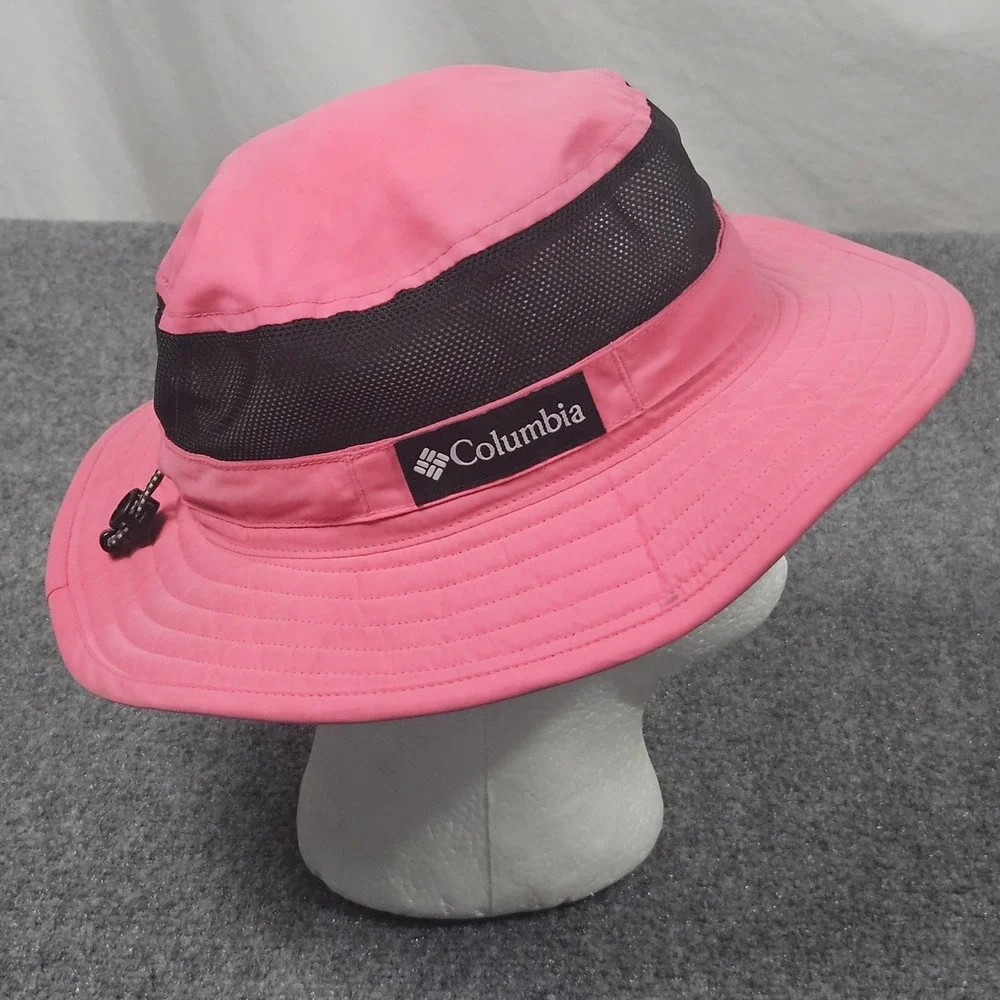Columbia Youth Booney Hat Youth Pink Omni Shade Mesh Wide Brim Outdoor Hiking